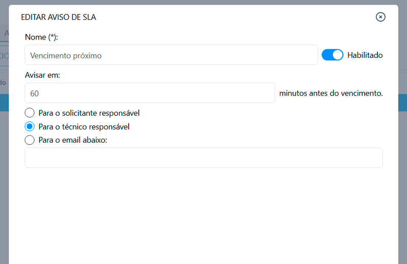 Milldesk — monitoramento de SLA em tempo real
