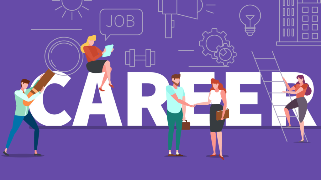 Imagem com a palavra inglesa "Career". Post carreiras de TI.