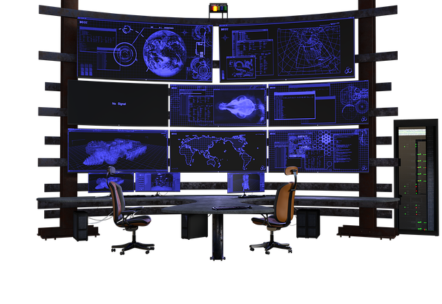 Imagem central de computadores. Estratégia de monitoramento de TI.