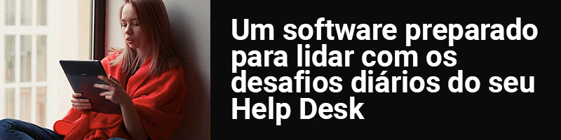 Banner software de Help Desk para desafios diários.