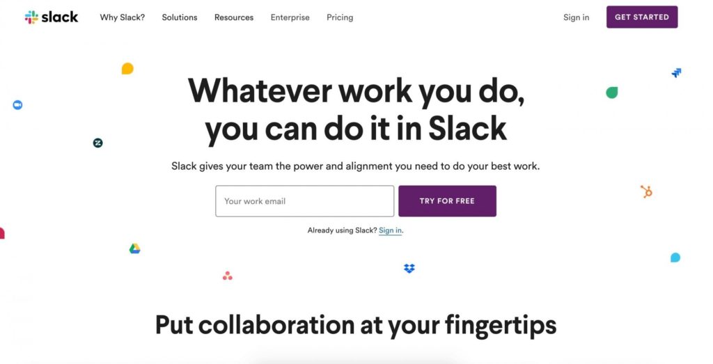 Slack. aplicativos de produtividade para o ano novo ser melhor.