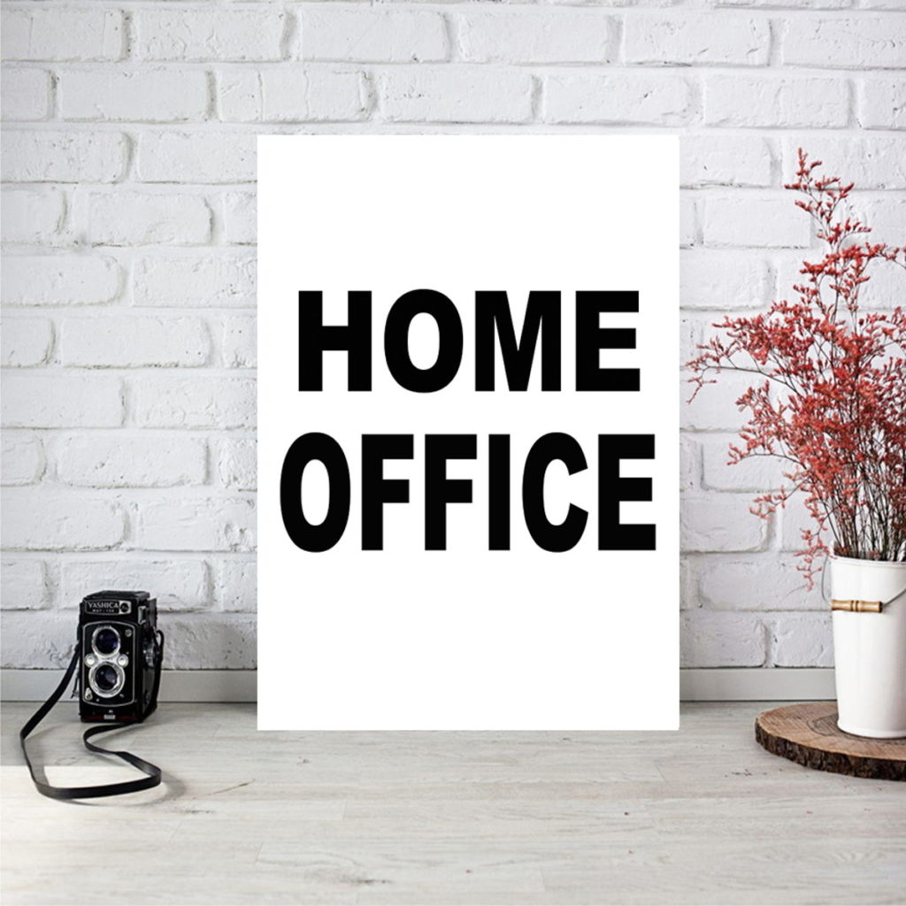 Foto placa Home Office.