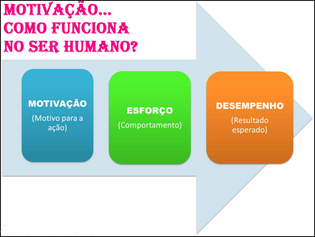 Gráfico como funciona a motivação no ser humano. Motivar agentes de atendimento ao cliente com um pouco de psicologia.